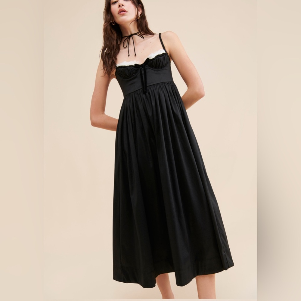 For Love And Lemons Black Midi Dress